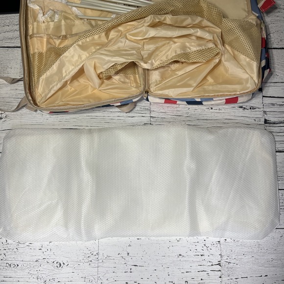 Mommy Loves Me Diaper Bag Back Pack Packable Travel Changing Table USB Charger - Picture 9 of 10